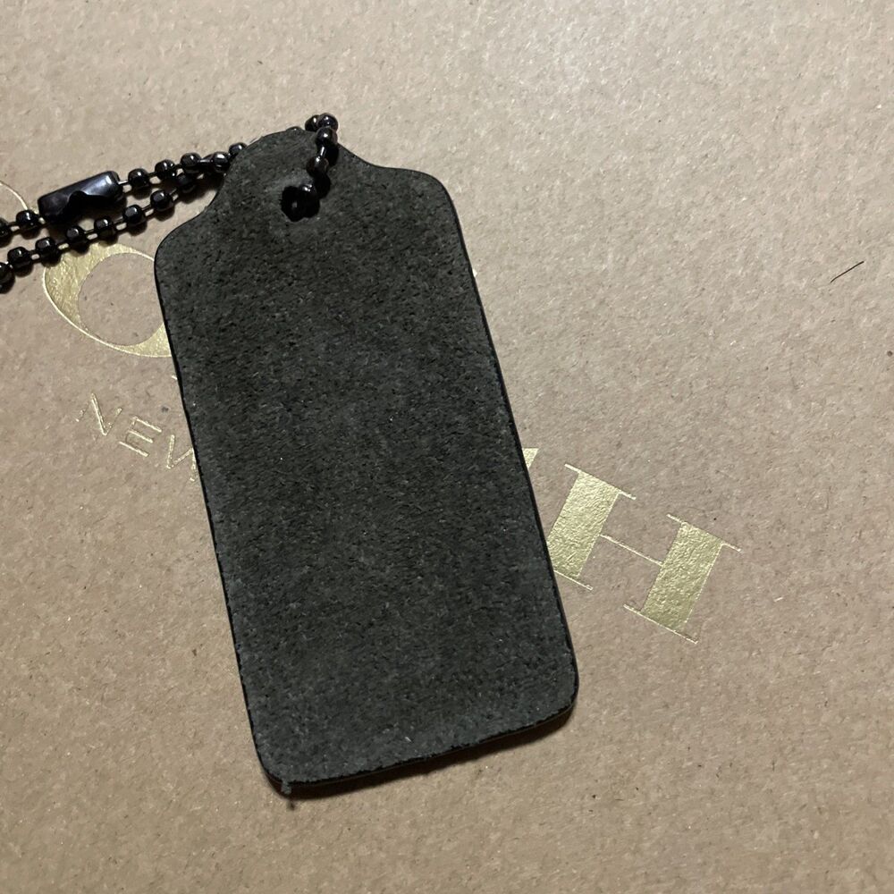 COACH New York Dark Brown Suede Hangtag 2.5” - Picture 2 of 5